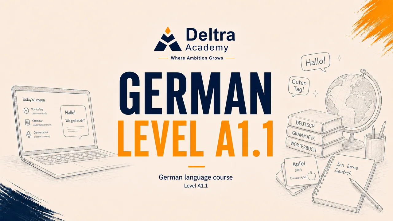 دورة اللغة الألمانية مستوى A1.1 للمبتدئين