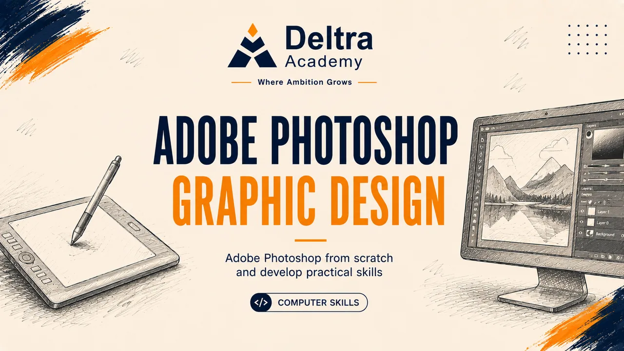 دورة Adobe Photoshop للتصميم الجرافيكي ومعالجة الصور وإنشاء التصاميم الاحترافية