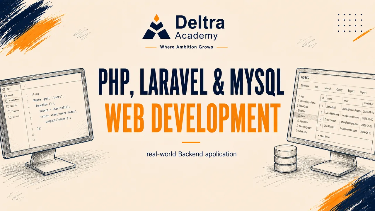 دورة تطوير Backend باستخدام PHP وLaravel وMySQL وبناء تطبيقات ويب متكاملة